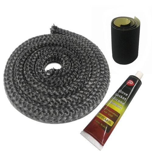 Protalwell Wood Stove Gasket, 7/8" Grey Color Fiberglass Gasket, 72" Length