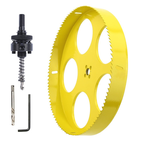 JIECHENG 10 Inch Hole Saw with Arbor, 254mm M42 Bi-Metal Hole Cutter