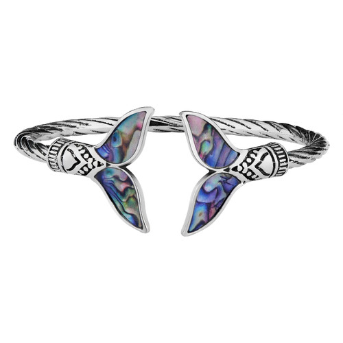 Ornaland Cuff Bracelets Mermaid Tail Bangle Bracelet Adjustable Open Mermaid Hand Chain Cuff Charm Bracelet Jewelry Gift for Women