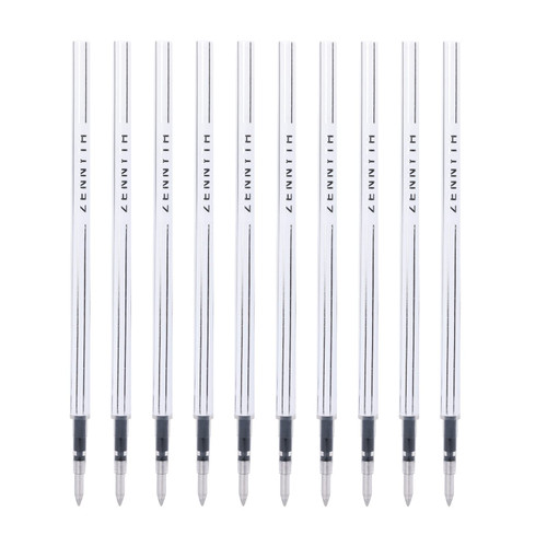 10 Pieces 0.5mm Gel Ink Pen Refills Replaceable Black Ink Pen Refills