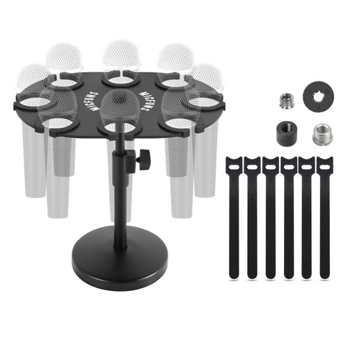 Micfuns TM100 Multi Microphone 8 Holder For Mic Stand