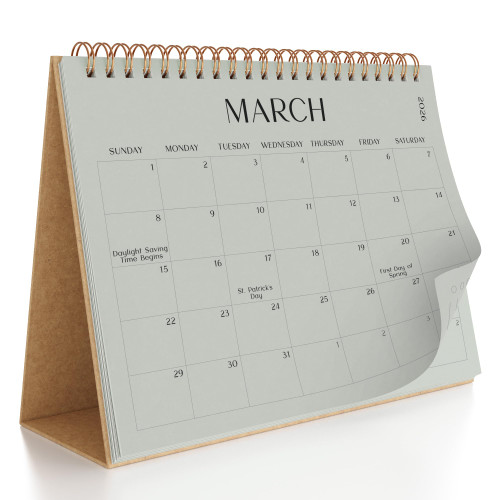 Aesthetic Desk Calendar 2026 - Runs until December 2026 - Flip Calendar