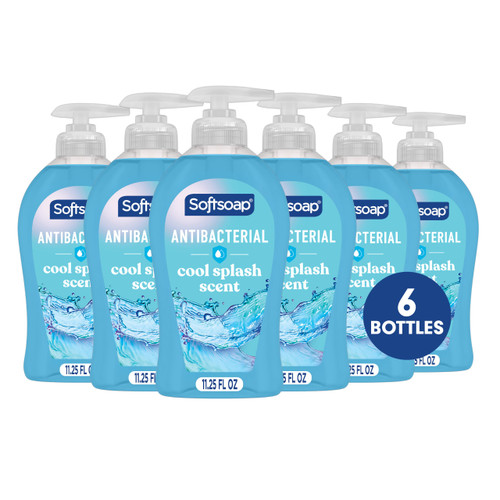 Softsoap Antibacterial Hand Soap, Cool Splash Scent, 11.25 fl oz (6 Pack)