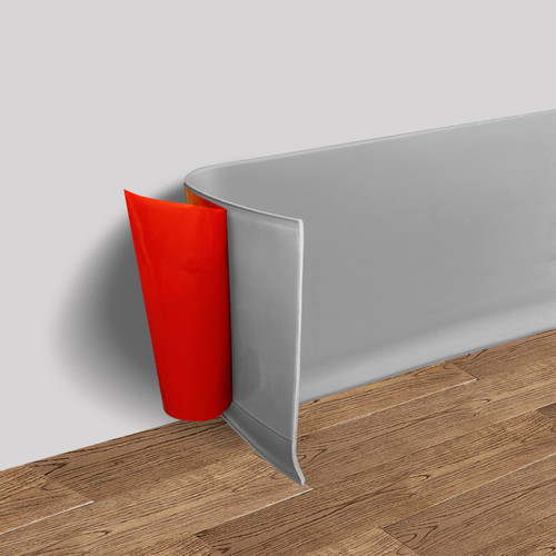 FONUNO Vinyl Wall Base Rubber Baseboard Molding Trim Self Adhesive 6" Wide
