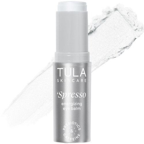TULA Skin Care Spresso Energizing Eye Balm, Iced - Energizing & Hydrating Caffeine Under Eye Treatment for Dark Circles, Portable and Perfect to Use On-the-go, 0.35 oz.