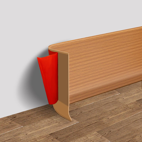 FONUNO Vinyl Wall Base Rubber Baseboard Molding Trim Self Adhesive 6" Wide