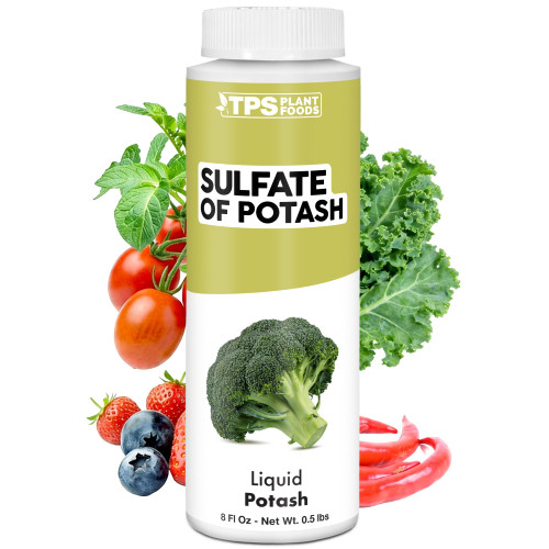 Sulfate of Potash, High-Potassium Supplement for Plants, 8 oz