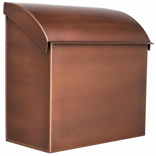 NACH Baxter Extra Large Capacity Mailbox - Extra Large Mailboxes for Outside Wall Mount, Rust Resistant Galvanized Metal Mailbox - Antique Copper Mailboxes for Outside, 12.4”x7.1”x11.8”, MB-7000ACP
