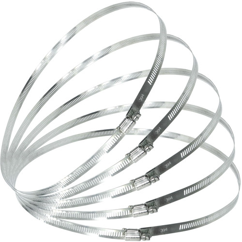 TEXNINC 5Pcs 19.7-Inch/500mm (Diameter) Large Hose Clamps Stainless Steel
