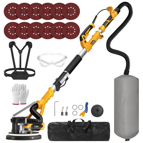 Electric Drywall Sander, 5 Speed 1000-2100RPM, Foldable & Extendable Handle