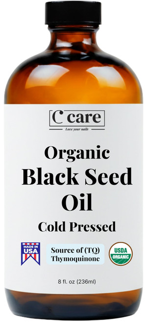 Vocks Black Seed Oil Organic Cold Pressed Unrefined Glass Bottle, 8 Fl oz
