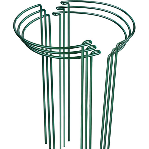 LEOBRO Plant Support Plant Stakes, 6pcs Peony Cages and Supports, Metal Garden Stakes Plant Supports, Plant Support Stakes, for Peony, Tomato, Hydrangea, Indoor Outdoor Plants, 10" W x 24" H