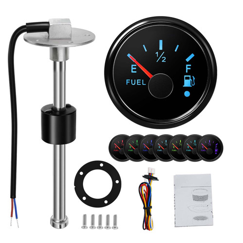 MH Fuel Sending Unit and Gauge 12"(300mm) 316 Stainless Steel (Black)