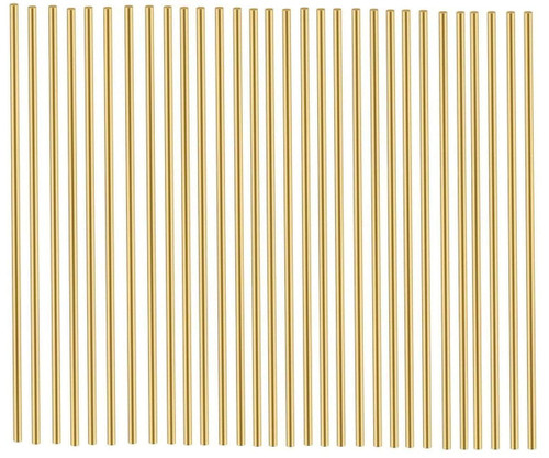 Brass Rods 1mm x 100mm, 30 PCS, Knife Handle Material, Solid Brass Round Rod Stock for Crafts, Knife Pins, Rivet Dowel for Knifemaking Handles Scales, for Hardware, Novelty, DIY, Hobby, Model Car