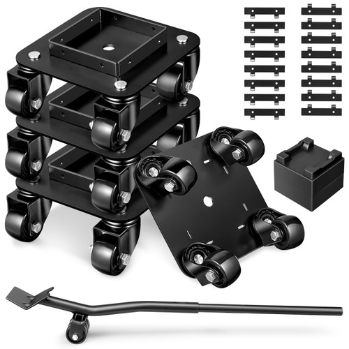 KEDSUM 1500LBS Furniture Dolly Set of 4 with Anti-Slip Removable Baffles