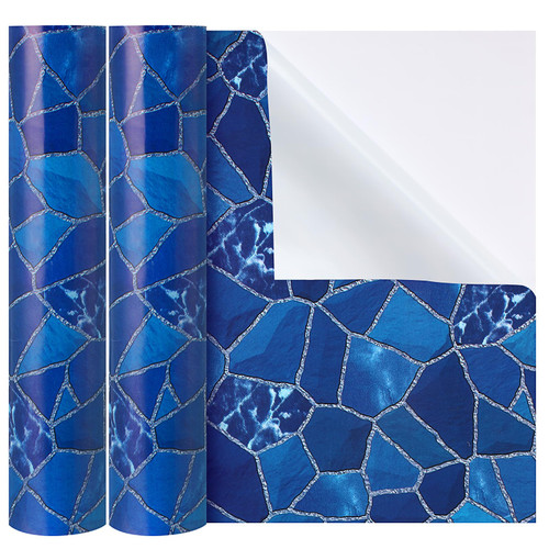 Nuanchu Self-Adhesive Vinyl Pool Liner Patch,Marble,12 x 40 Inch