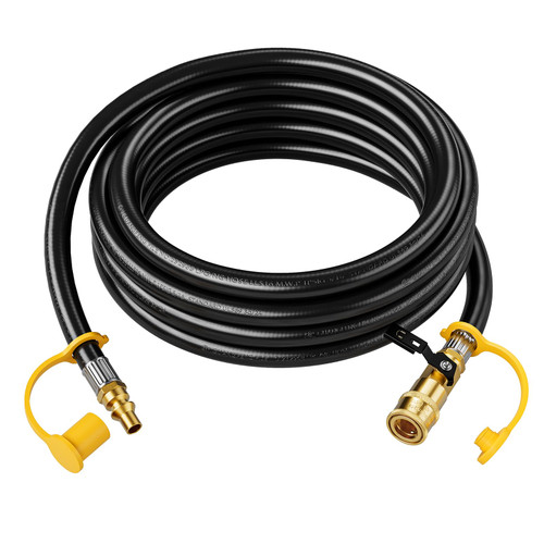 Rushare 20FT RV Propane Quick Connect Hose with 1/4" Shutoff Valve