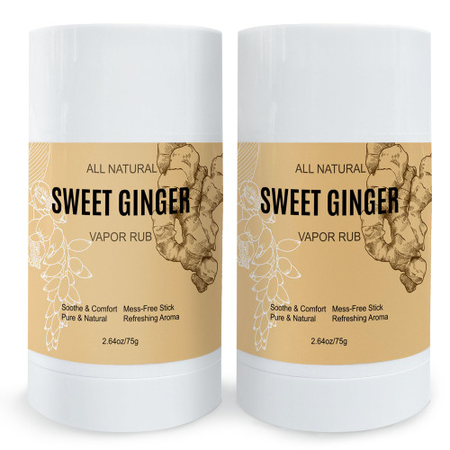 Peehss Sweet Ginger Vapor Rub Stick – All-Natural Ginger, Peppermint & Plant Extracts, Plant-Based Herbal Balm, Stick Design Easy-to-Use (2)