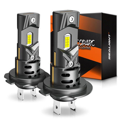 SEALIGHT H7 Fog Bulbs 100000LM S2 Series Wireless H7 Fog Lights, 6500K 1:1 Real Size Easy Installation, No Adapter Required, ATV Prioritized 10 Years Lifespan- Pack of 2