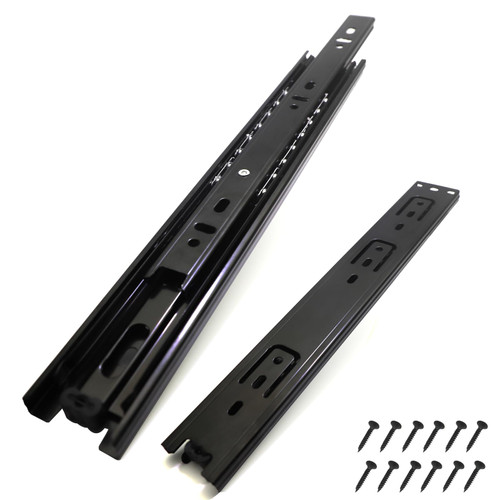11 inch Drawer Slide Full Extension Triple-Fold Ball Bearing Drawer Slide 11 inch w/Screws Under/Side Mount Drawers Slides Cabinet, Dresser, Toolbox Replacement 11" Drawers Slides Quiet Soft-Close