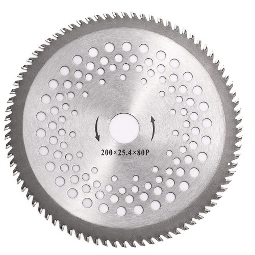 8 Inch 80T Carbide Tip Grass Brush Weed Trimmer Blade
