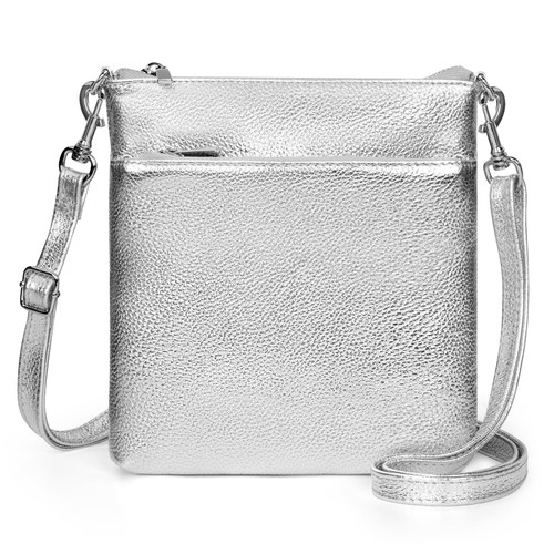 befen Genuine Leather Cross Body Bag Women Small Shoulder Bags for Women Silver Handbags for Women Travel