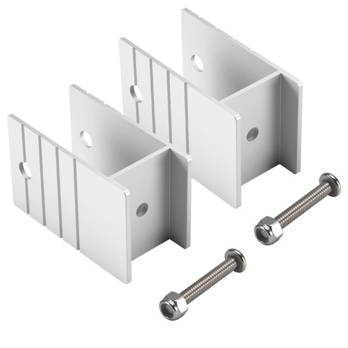 Extra Tall Pontoon Bimini H-Bracket for Pontoon Boats 1-1/4" Square Aluminum (2 Pack)