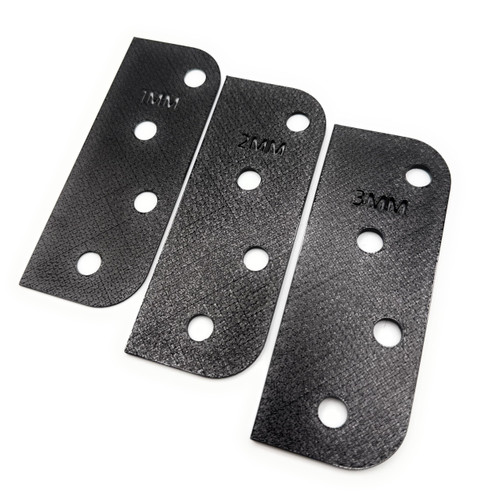Door Hinge Shims (Set of 3) Hinge Spacer for Interior and Exterior Door Alignment - for 3.5", 4" and 4.5" Standard Hinges (Combo 1EA 1mm, 2mm, 3mm, Black, 4-inch)