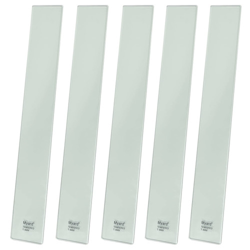 Myard Scenic Frontier Tempered Clear Glass Balusters, Length 32'', 5-Pack