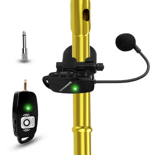Wireless Flute Microphone for Instrument System: 2.4G Cordless Mic