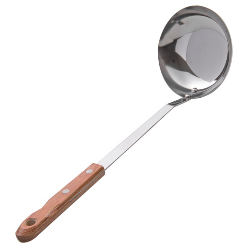 Frostori Seisakusho Pakka Wood Ladle, Small, Stainless Steel, Wooden Pattern, Made in Japan