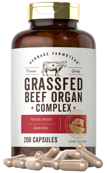 Carlyle Grass Fed Beef Organ Complex | 200 Capsules | Pasture Raised