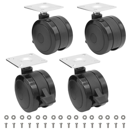 4 Pack 69828 69827 Wheels for Weber Spirit 200 300 Series Grills, Locking Caster Wheel for Weber Grill Replacement Parts (Model Years 2013 and New)