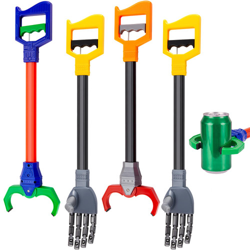 Lewtemi 4 Pcs 18 Inch Interactive Grabber Claw Toy for Kids,Red, Blue, Gray