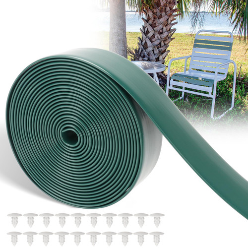 LukLoy 2" Wide 20ft Long Vinyl Straps for Patio Chairs Repairs, Green