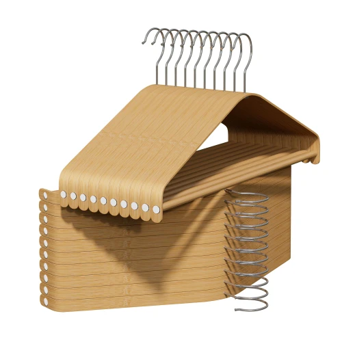 APRTAT Bamboo Clothes Hangers 30 Pack, Suit Hangers 360° Rotatable Hook