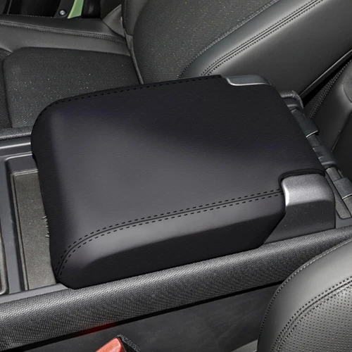 Premium Black Armrest Cover for 2020 2021 2022 2023 2024 Land Rover Defender Accessories Anti-Scratch Wear-Resistant PU Leather Center Console Protector. Easy to Install