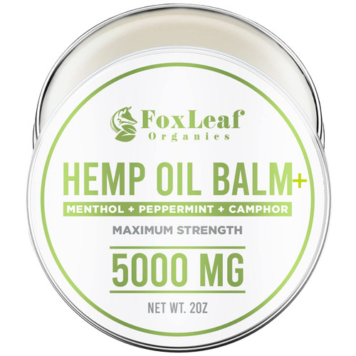 Hemp Oil Balm with Arnica, Camphor, Menthol & Peppermint, Herbal Cooling Balm for Muscles, Joints, Knees, Back & Body, Made in USA, 2oz