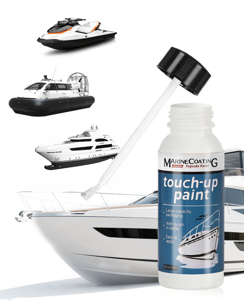 Boat Paint White Touch Up Pen High-Gloss Marine Topside Bottom Enamel Paint for Boats, Wood, Aluminum, Metals for Boat Chip & Scratch Repair 30ML
