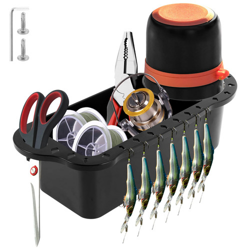 Boat Caddy Organizer, Boat Cup Holder, Multifunctional Boat Storage Organizer, Fishing Tool Holder Pontoon Cup Holder Fishing Drink Holder for Boat, Kayak, Pontoon, Bass Boat, Jon Boat