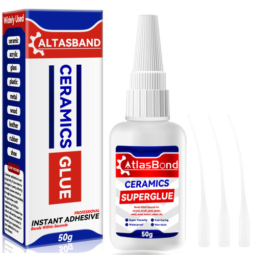 Ceramic Glue, Best Super Clear Glue for Porcelain, Pottery and China Repair, Food Safe Adhesive Kit for Mugs and Dishes, Also Effortlessly Bonds Wood, Glass, Plastic, Shoe, Crafts DIY and More