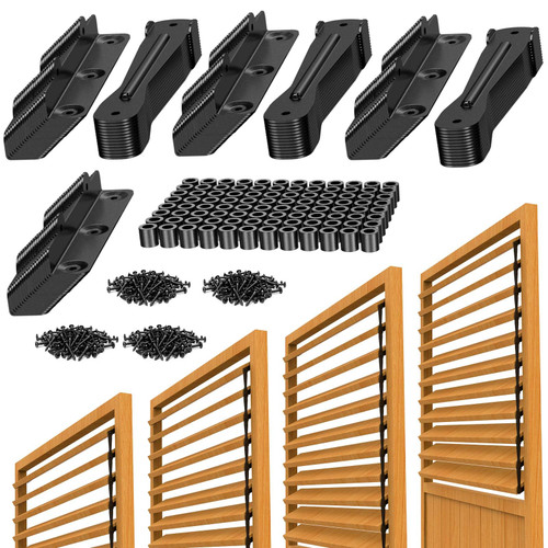 4 Set Louver Bracket Kit,Deck Sunblind System Brackets,Louver Hardware Kit