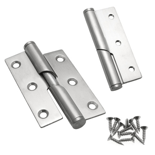 2pcs Stainless Steel Lifting Hinge 3" Rising Butt Handed Lift Off Door Hinge Left