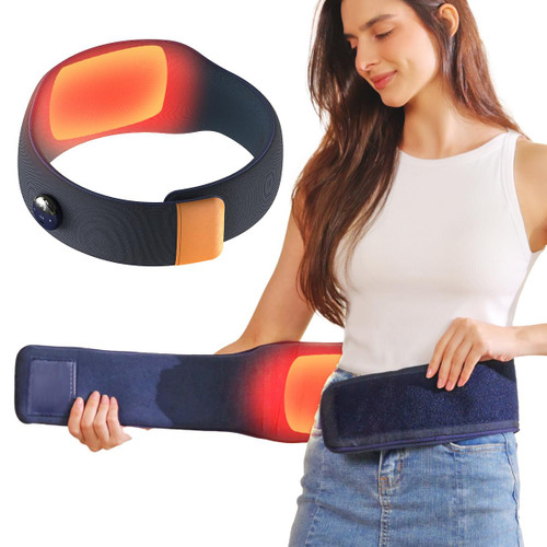 Heated Lumbar Massager with Inflatable Airbag Support, Vibration & Heat – 3 Independent Modes Lower Back Massager, Cordless Rechargeable, Remote Control, for Sore Muscle Relaxation and Daily Comfort