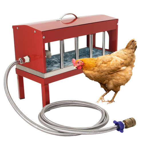 Automatic Chicken Waterer, Multi-Side Drinking Holes and Detachable Legs