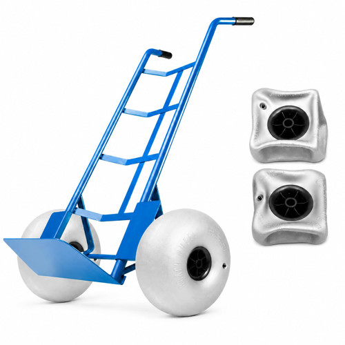 Resfirme Beach Balloon Wheels, 2x16in Beach Cart Tires with Six-Claw Hub, 2-4 PSI, 176LBS Load, PVC & PE, Portable & Foldable Beach Replacement Balloon Wheels for 1.02" Axle Diameter