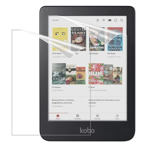 MoKo 2 Pack Anti-Glare Screen Protector for 6" Kobo Clara Colour/Clara BW
