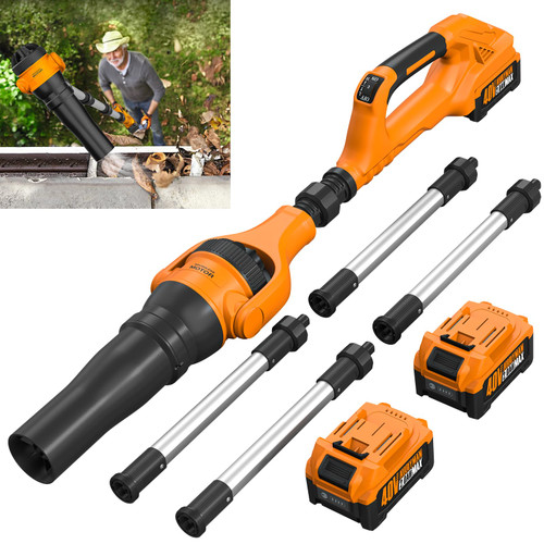 Alloyman Roof Gutter Cleaning from The Ground,40V Cordless Leaf Blowers