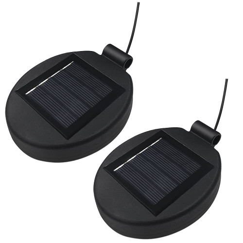 Solar Lantern Light Replacement Top for Flower Light ,LED Solar Panel Lantern Lid Replacement Part for Outdoor Flower DIY Garden Patio Decor (2PCS)