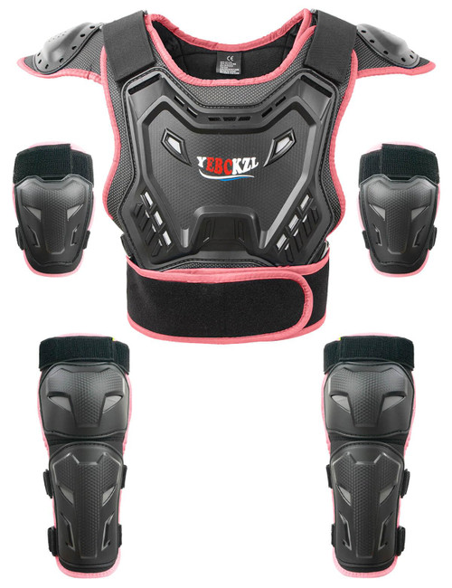Reomoto Kids Dirt Bike Gear,Child Youth Vest Ridng Garding Set for Motorbike Cycling Skiing MTB with Knee Elbow Pads